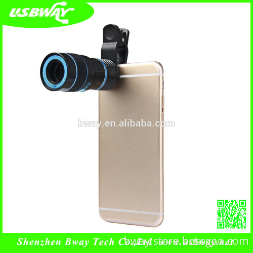 New products 2016 innovative product Universal Mobile Phone External Camera Lens& 8x ZoomTelephoto Camera Lens